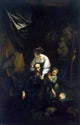 Octave Tassaert Death of Correggio, Gallery Wrapped Canvas Print, 18"x27"
