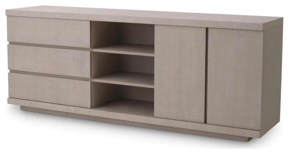 Washed Oak Modern Dresser, Eichholtz Crosby
