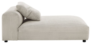 Solace 2-Piece Modular Corduroy Upholstered Sectional Sofa With Chaise, Almond