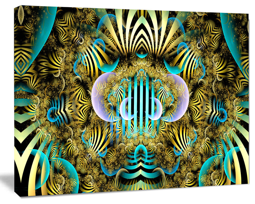 Magical Fairy Pattern Brown, Oversized Abstract Canvas Art Print, 60x40