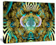 Magical Fairy Pattern Brown, Oversized Abstract Canvas Art Print, 60x40