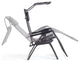 Folding Recliner Lounge Chair With Shade Canopy Cup Holder, Gray