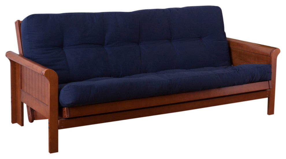 Blazing Needles Renewal 5" Twill Full Futon Mattress, Navy