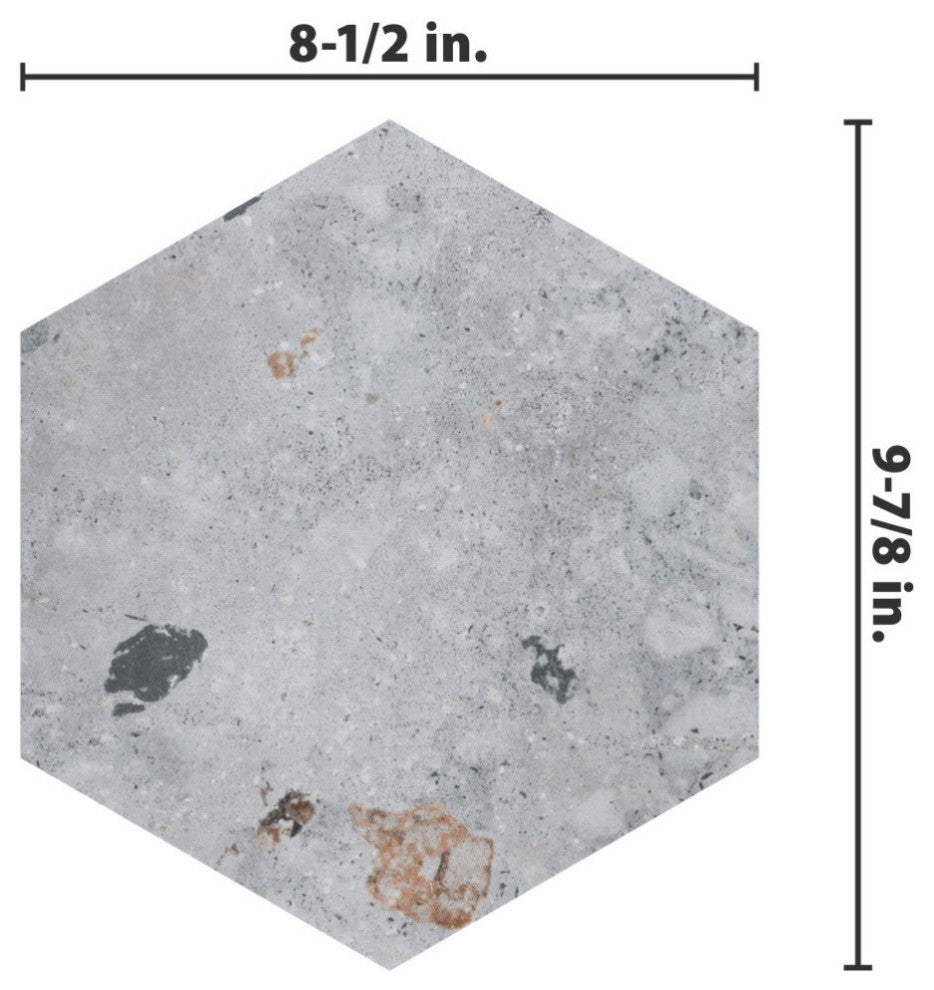 Recycle Hex River Multicolor Porcelain Floor and Wall Tile Sample