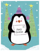 "Snowman and Penguin Friends I" Digital Paper Print by Farida Zaman, 18"x22"
