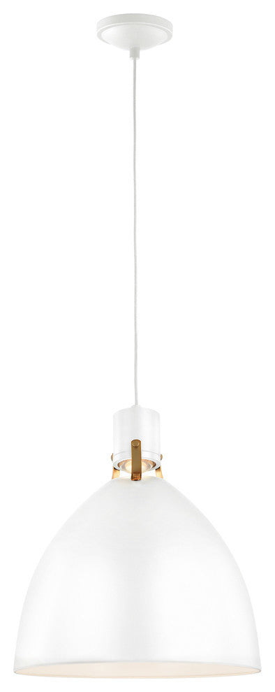 Generation Lighting 1-Light LED Pendant, Flat White