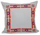 Jodhpur Border , Geometric Print Pillow, Orange, 16"x16"