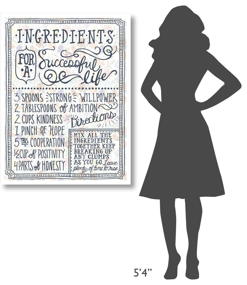 "Ingredients For Life Ditzy Floral I" Digital Paper Print by Mary Urban, 32"x42"