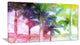 "Green Retro Palm Trees" Canvas Print