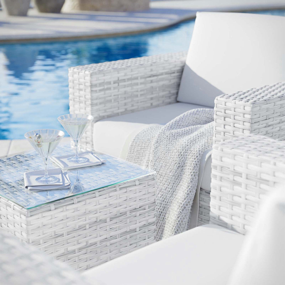 Convene 3-Piece Outdoor Patio Set - Light Gray White