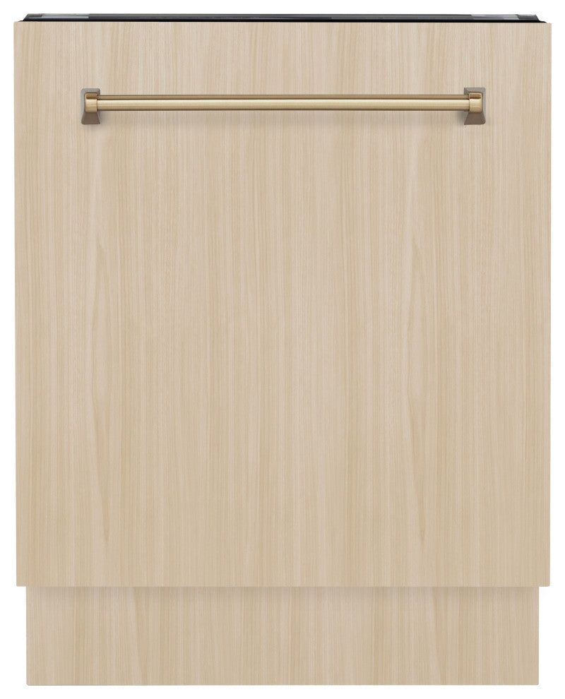 ZLINE Tallac 24" Panel Ready Dishwasher With Champagne Bronze DWVZ-24-CB
