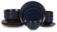 Stone Lain Brasa Stoneware 16 Piece Dinnerware Set, Blue