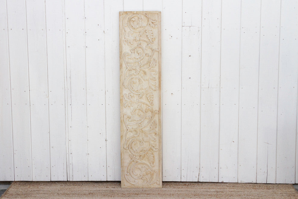 French Colonial Carved Wood Panel