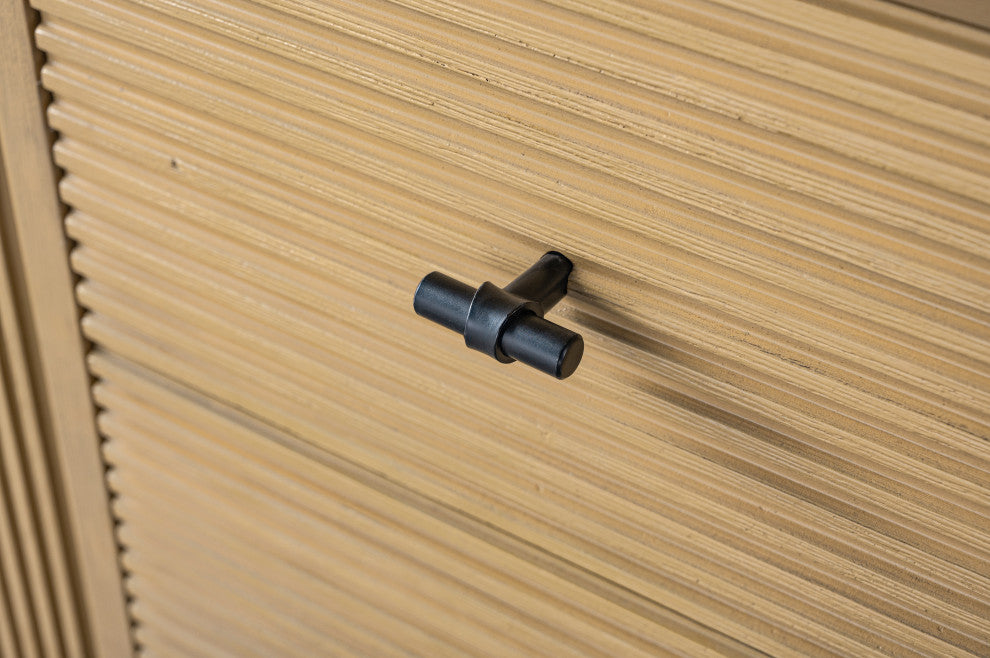 Vanity Art Bathroom Vanity with Engineered Marble Top and Sink, Walnut, 36", Matte Black