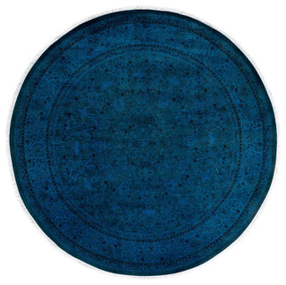 Fine Vibrance, One-of-a-Kind Hand-Knotted Area Rug Purple, 7'1"x7'1"