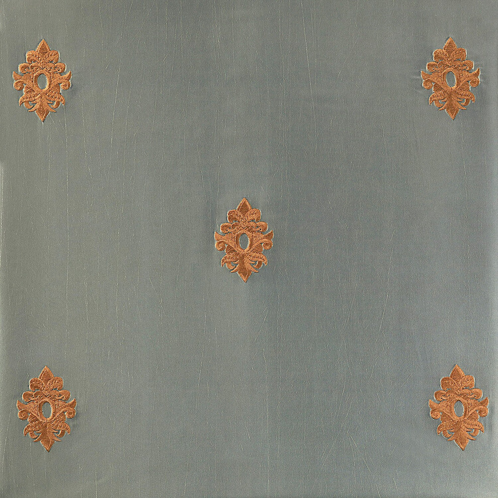 Trophy Grey and Gold Designer Embroidered Fabric Sample, 4Wx4L