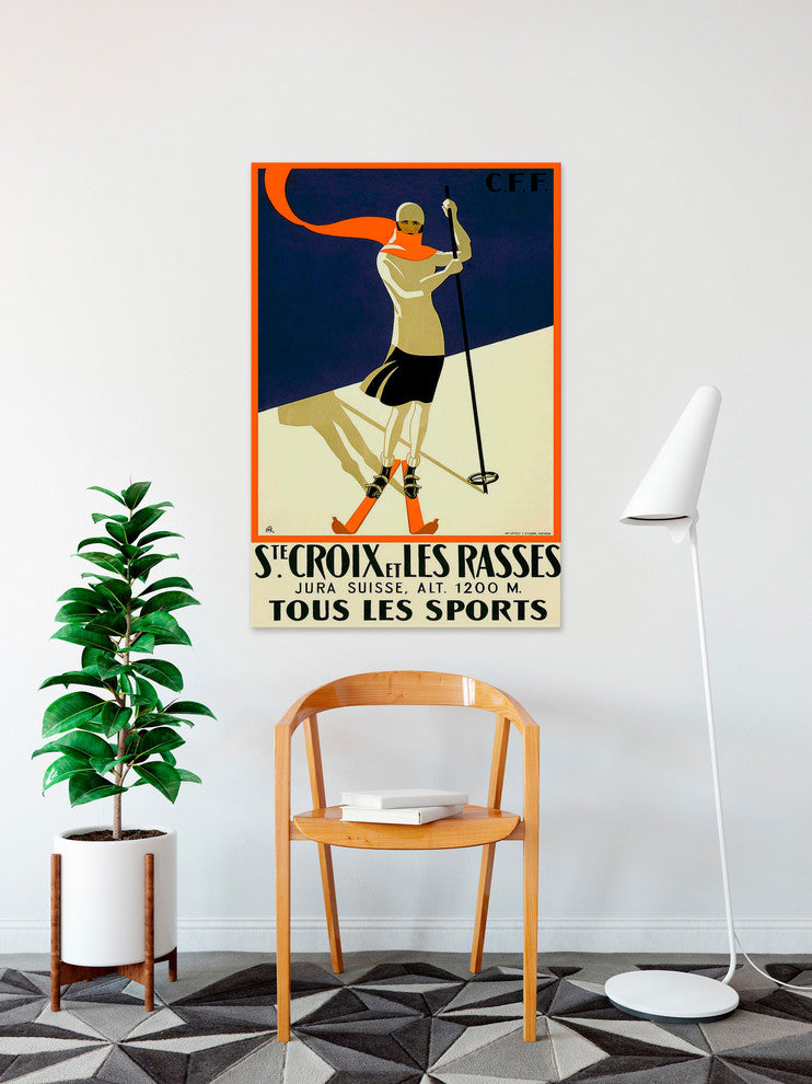 "Tous Les Sports" Painting Print on Wrapped Canvas, 24"x36"