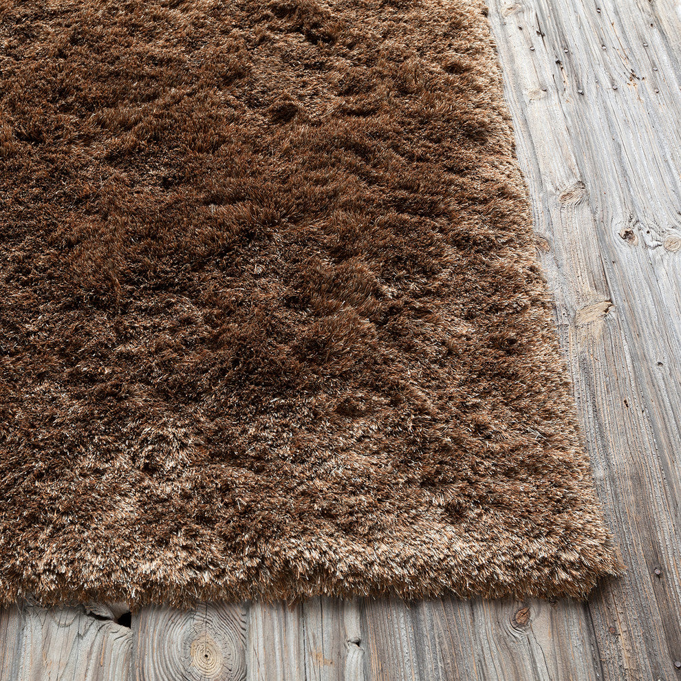 Naya Contemporary Area Rug, Brown, 7'9"x10'6" Rectangle