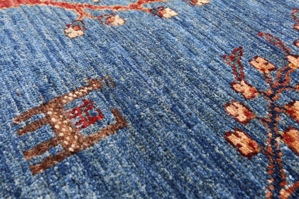 Tribal Persian Gabbeh Hand Knotted Rug 5' 9" X 7' 9" Q4941