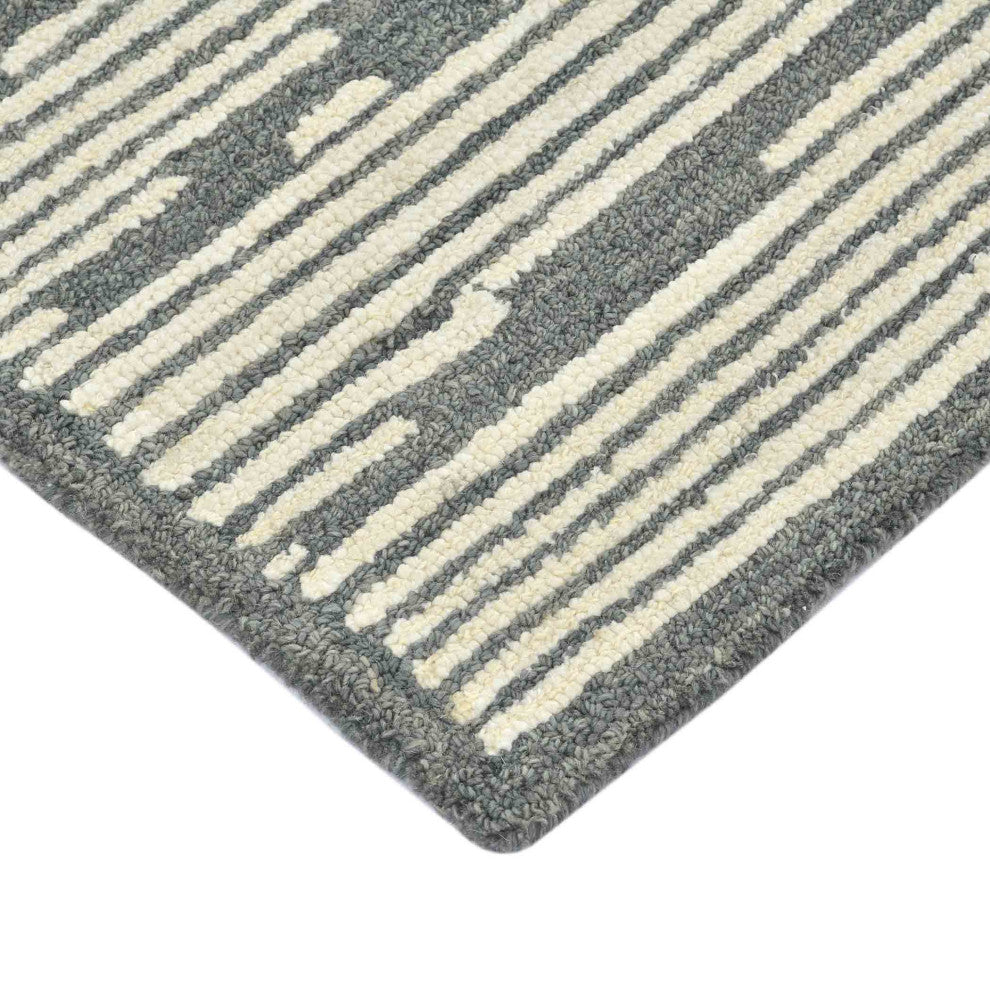 Chicago Turlen Area Rug, Dark Gray, 2' x 3', Geometric