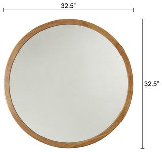 Chloe'S Reflection Maple Finish Framed Wall Mirror 32" Height