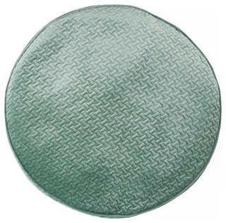 Denise Glam 4 Foot Velvet Quilt Patterned Beanbag, Teal