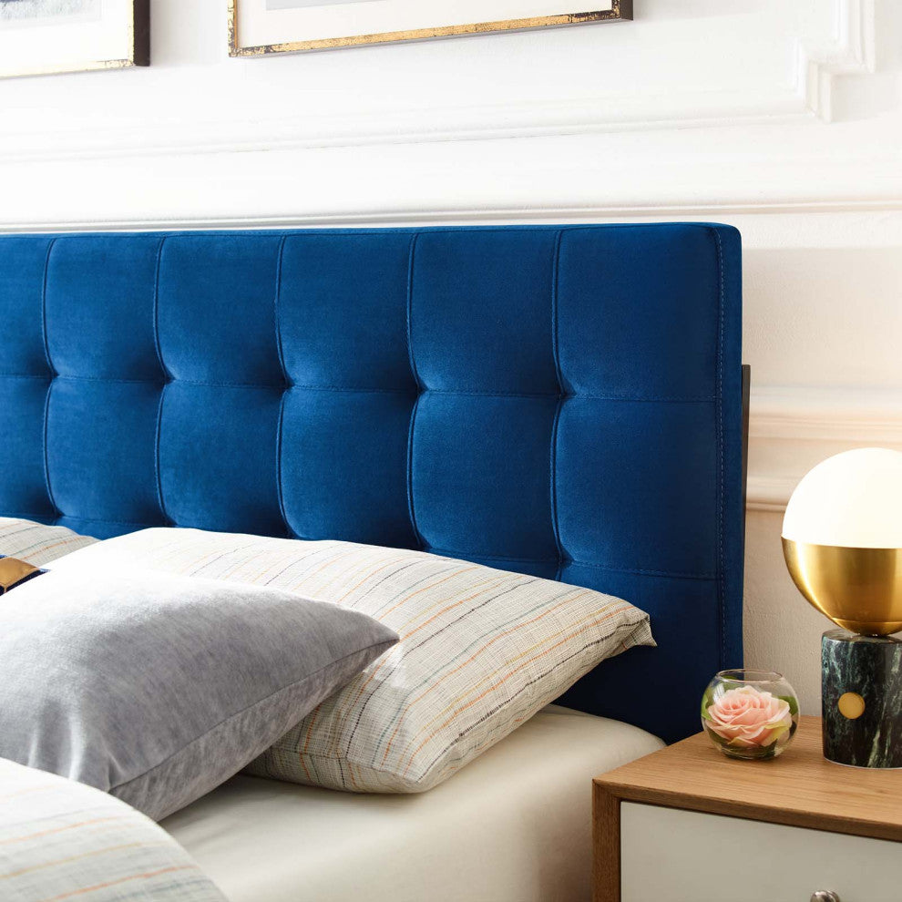 Lily King Biscuit Tufted Performance Velvet Headboard