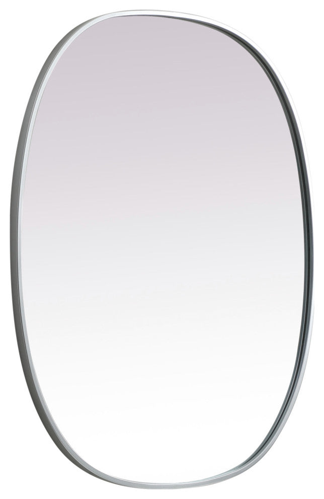 Elegant Lighting MR2B3036 Brynn 30" W x 36" H Modern Oval - Silver