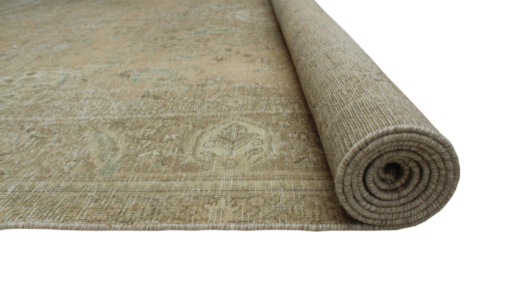Fine Vintage Distressed Celiano Gold Rug