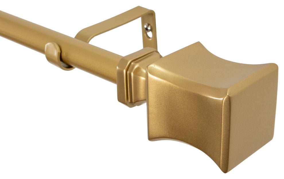 UTOPIA ALLEY 3/4 Inch Curtain Rod - Curtain Rods For Windows, Gold, 28"-48"
