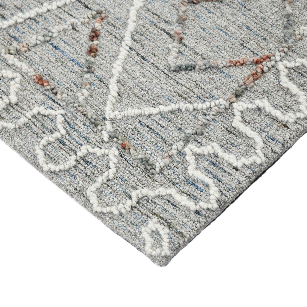 Berlin Tania Area Rug, Light Gray, 5' x 8', Geometric