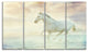 Fantasy White Horse, Animal Canvas Art Print, 48"x28", 4 Panels