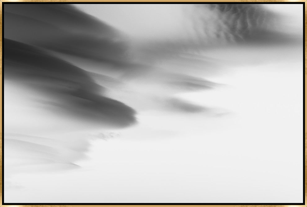 36x24 Lenticular Clouds XVI, Framed Artwork, Gold
