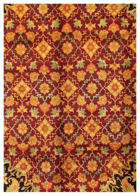 Fine Hand Knotted Agra Rug, 9'x12'