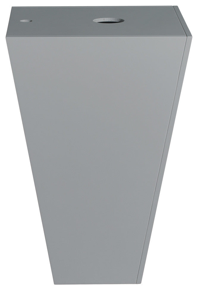Esprit 20" Gray Pedestal Vanity, White Stone Top, White Marble Sink, 20"