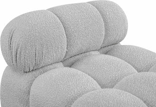 Ames Boucle Fabric Modular Chair, Grey, Armless Chair