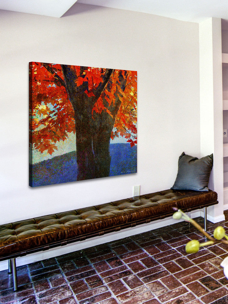 "Brilliant Fall Maple I" Painting Print on Canvas by Chris Vest