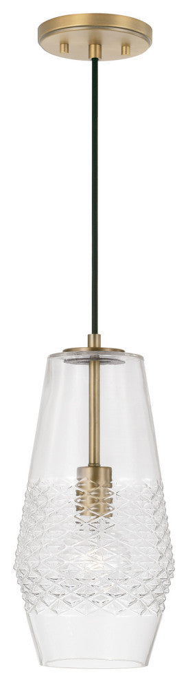 Capital Lighting, 345011AD, 7"Wx14"H 1-Light Pendant