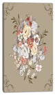 White and Yellow Floral Pattern, Floral Canvas Art print, 16"x32"