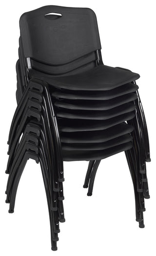 'M' Stack Chair (8 pack)- Black