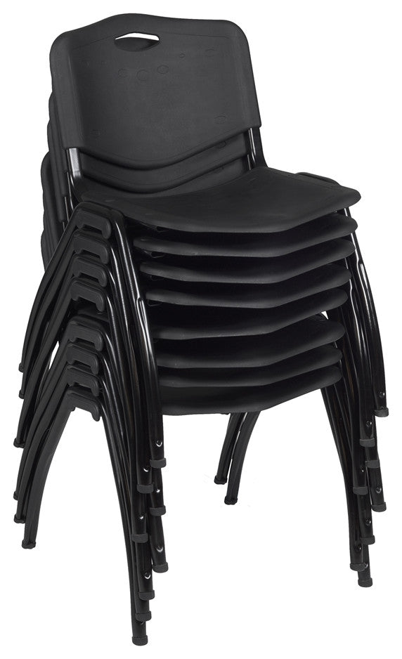 'M' Stack Chair (8 pack)- Black