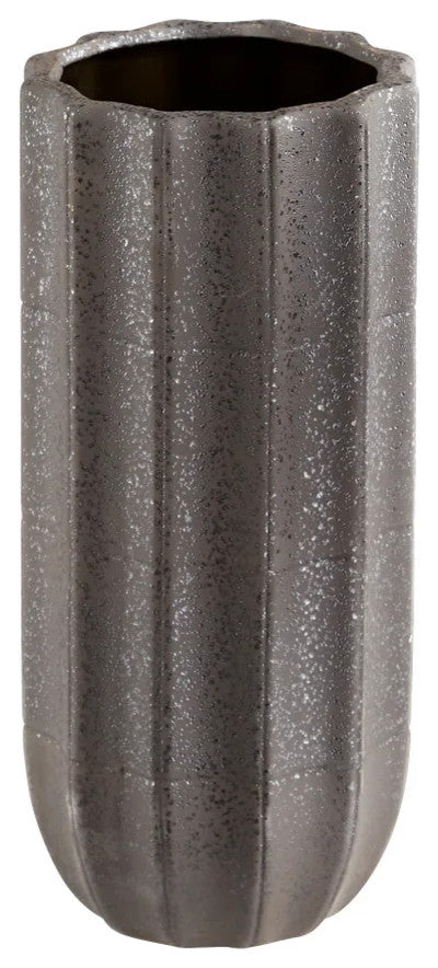 Cyan Medium Brutalist Vase 11188, Grey