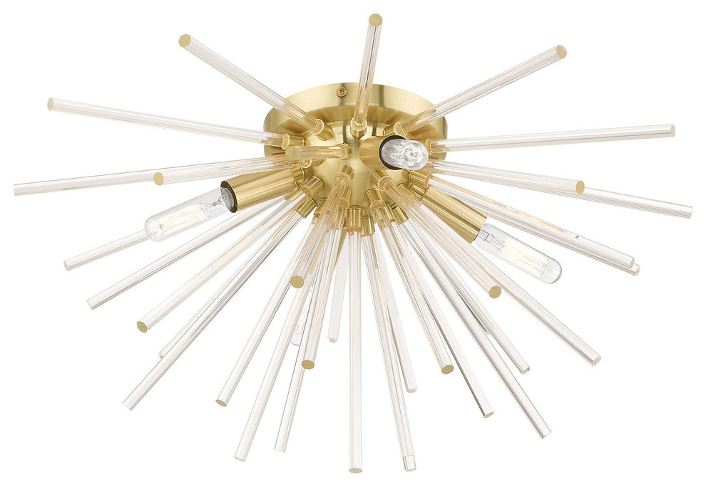 Livex Lighting Satin Brass 4-Light Ceiling Mount