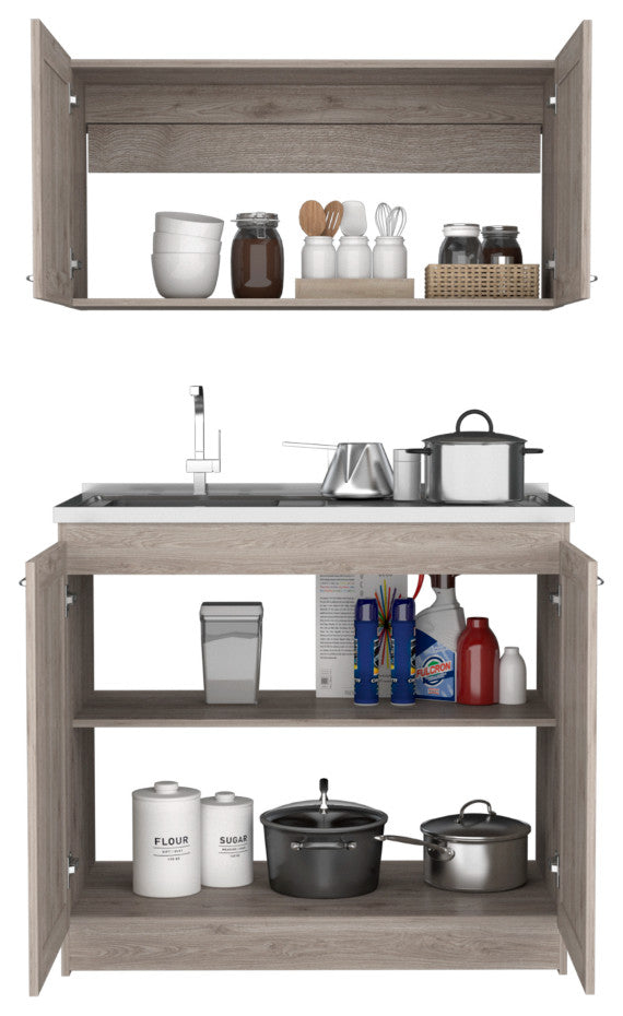 Cabinet Set Zeus, Kitchen, Light Gray