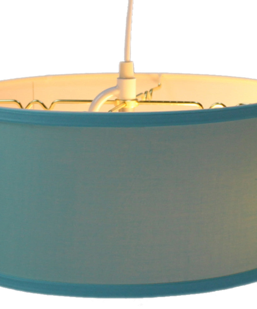2 Light Swag Plug-in Pendant 18"w Island Paridise Blue With Diffuser
