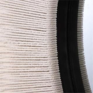 Uttermost Sailors Knot Round Coastal Iron MDF and Rope Mirror in White