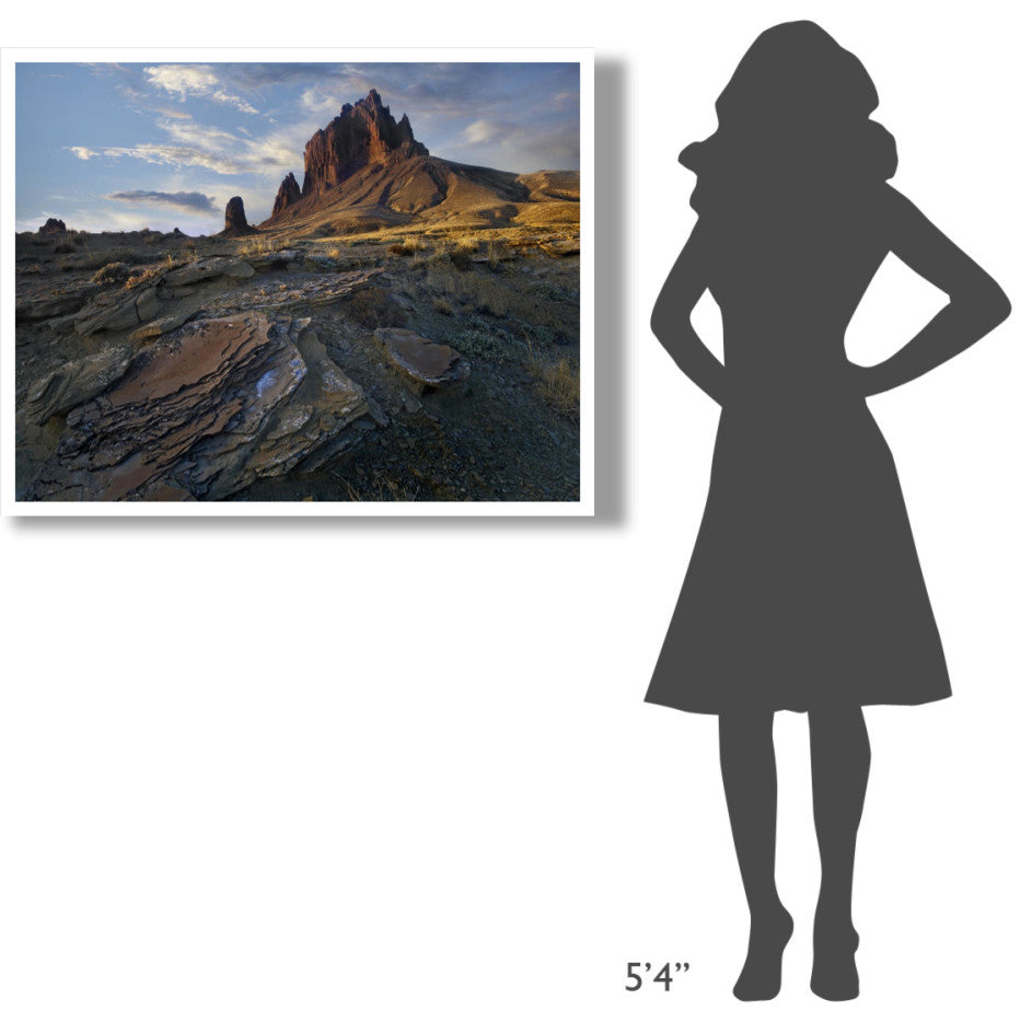 "Shiprock, the basalt core of an extinct volcano, New Mexico" Paper Art, 42"x32"