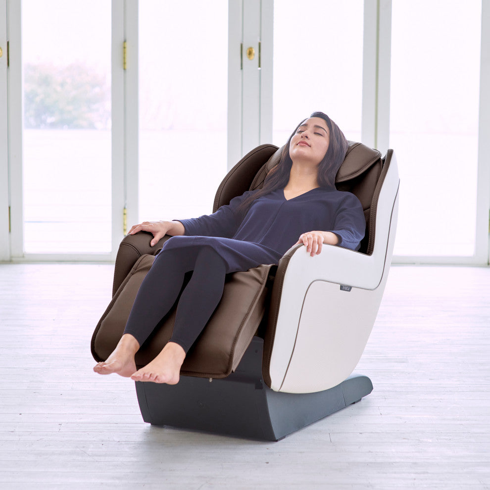 CirC+ Zero Gravity SL Track Heated Massage Chair | Quad Roller Massage Robot, Espresso
