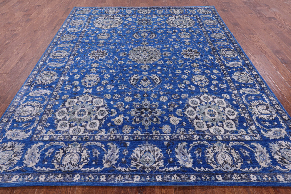 8' 1" X 9' 11" Persian Fine Serapi Handmade Wool & Silk Rug - Q13690