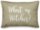 What Up, Witches? Lumbar Pillow, Beige, 14"x20"